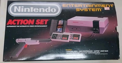 Near Mint Complete NES Action Set In Original Box CIB W All Original Inserts - Image 1 of 4