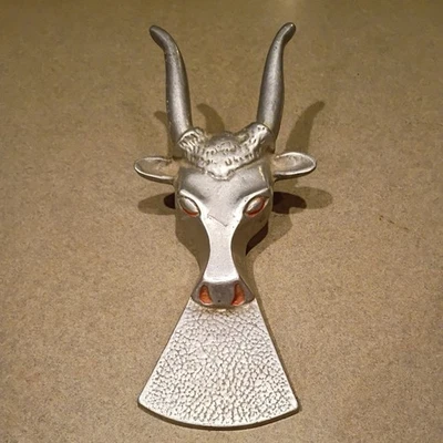 Zapato Boot Jack de Colección Cuerno Cabeza de Toro Cornudo Novillo Metal 10" Foto 1 de 4