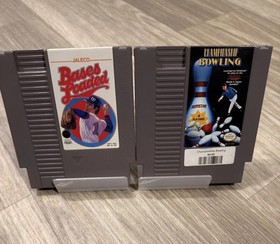 Bases Loaded & Championship Bowling NES Lot Bundle Tested Working 🔥