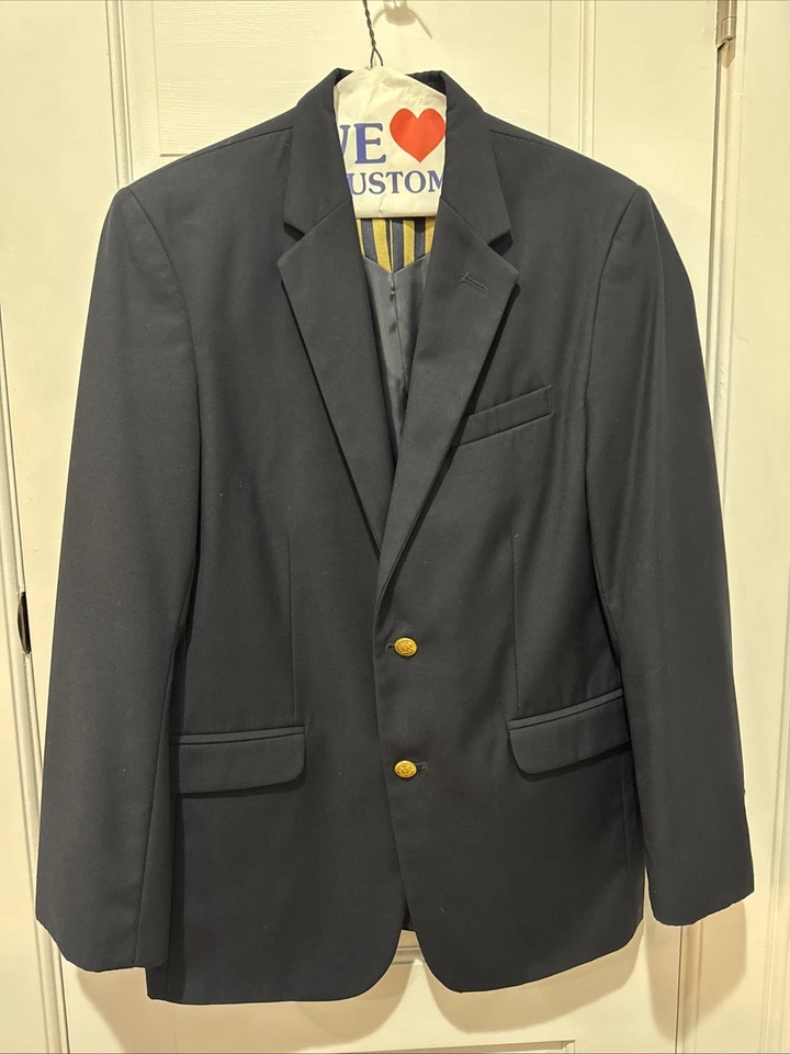 Chaqueta Blazer Abrigo Deportivo Nautica Niños Talla 18 Azul Marino Dorado Botón Excelente Estado Foto 1 de 1