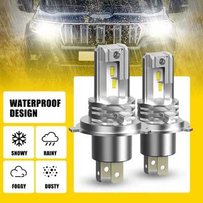 2 светодиодные ярко-белые суперлампы для фар H4/9003 6000K Plug&Play универсальные - Изображение 1 из 4