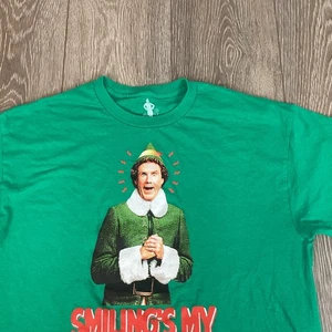 Buddy The Elf Smiling's My Favorite Christmas T-Shirt Erwachsene Large L grün Film - Bild 1 von 5