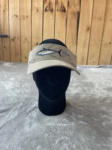 Cappello Berretto Guy Harvey Regolabile Ricamato Pesce Acqua Blu Kaki Visiera!! - Foto 1 di 10