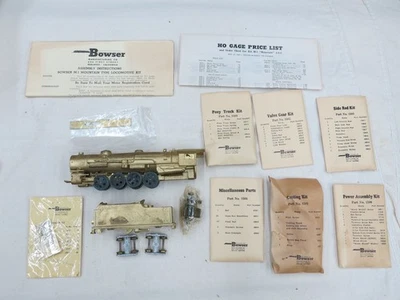 Locomotora de vapor Bowser HO vintage latón M-1 Mountain 4-8-2 kit de lujo con licitación Foto 1 de 4