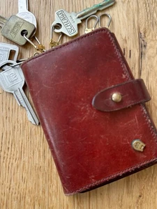 ETIENNE AIGNER Small Key Wallet Trainer Keychain Fob Holder, Vintage 70s - Picture 1 of 6