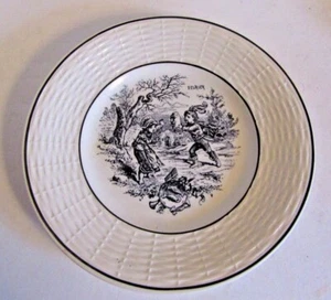 Plato DIGOIN SARREGUEMINES FRANCIA Blanco y Negro Les Meses Febrero Febrero Febrero - Imagen 1 de 2