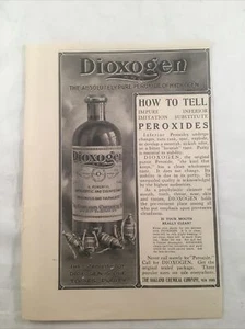 Anuncio impreso de peróxido dioxogénico de colección 1907 - Imagen 1 de 4