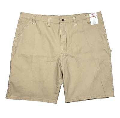 Pantalones Cortos Carpintero Wrangler Five Star Para Hombre 46 Beige 10" Entrepierna Flex Trabajo NUEVO Foto 1 de 4