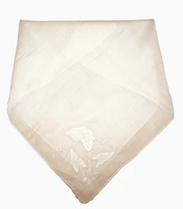 VTG White Cotton Hanky Handkerchiefs Ladies Embroidered Applique Corners NWT - Picture 1 of 5