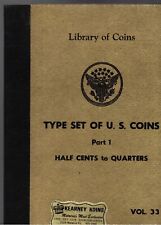 Library of Coins Album Type Set Volune 33 Half Cents to Quarters LOT AAA USED