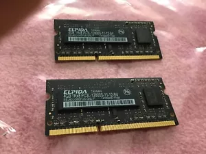 Elpida 8GB (2x4GB) 1Rx8 PC3L-12800S DDR3-1600 204pin SODIMM RAM Laptop Memory - Picture 1 of 2