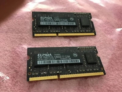 Elpida 8GB (2x4GB) 1Rx8 PC3L-12800S DDR3-1600 204pin SODIMM RAM Laptop Memory - Image 1 of 2