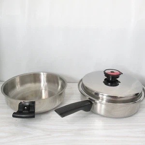 Society Sensi Tone Cookware Ultrex 7 Stainless Steel 10” Pan Domed Vented Lid - Picture 1 of 23