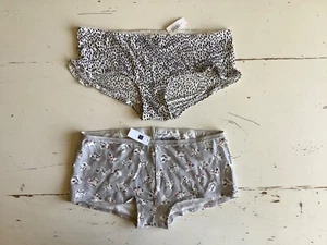 NWT 2 pair Gap Body Stretch Cotton & Modal Boy Short Shorty Panties Small - Picture 1 of 5