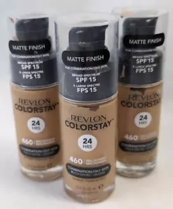 Menge 3 Revlon Colorstay Make-up flüssige Foundation Kombination/fettig #460 Macadamia - Bild 1 von 7
