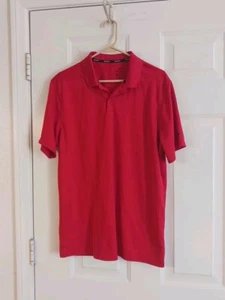 Nike Golf Dri-Fit Polo Shirt Men's Large Red Short Sleeve Golf Athletic - Picture 1 of 5