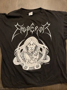 EMPEROR SHIRT SIZE XL VINTAGE 1994 BLACK METAL RARE MAYHEM DARKTHRONE ENSLAVED - Picture 1 of 4