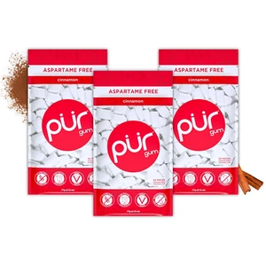 PUR 100% Xylitol 55 Count (Pack of 3), Pur Gum Cinnamon, 55-count Pack of 3 - Picture 1 of 21