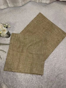 Set of 2 Pillow Covers Rustic Linen 2 Packs, 18”x 18” Light Mustard Yellow - Picture 1 of 3