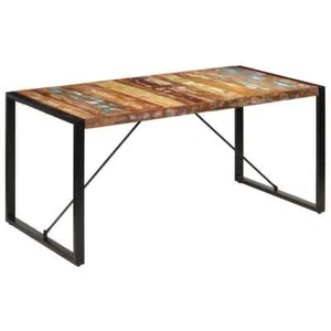 NNEVL Dining Table 160x80x75 cm Solid Reclaimed Wood - Picture 1 of 11