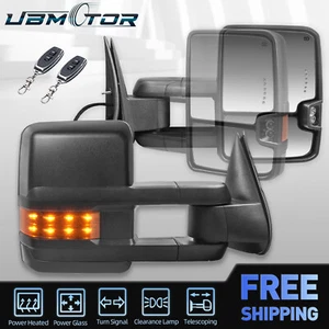 Espejos retrovisores de remolque plegables eléctricos extendidos para Chevy Silverado GMC Sierra 1500 2007-14 - Imagen 1 de 11