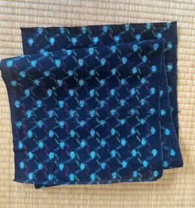 Japanese Kasuri Indigo Cotton Fabric Vintage Textile Remnant 57in Boro Sashiko A - Picture 1 of 11