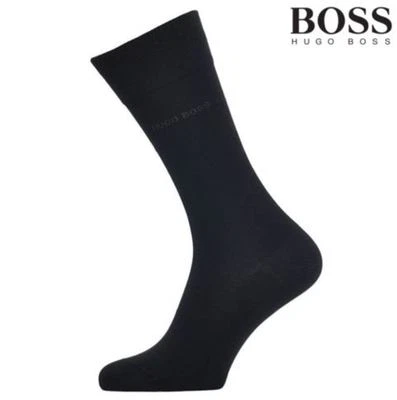 New 4 pairs HUGO BOSS Black, Navy Color Men's Socks Dress/Casual US Size 7-9 - Image 1 of 3