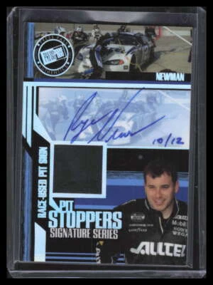 2005 Press Pass Trackside Pit Stoppers Autograph Ryan Newman Pit Sign Auto 10/12 - Image 1 of 2
