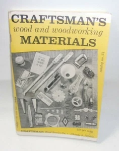 1958 Vintage Craftsmn Wood and Woodworking Materials Tools Catalog No. 24 - Picture 1 of 11