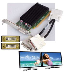 Dualhead 512MB Nvidia Quadro NVS300 Pci-E 632486-001 Graphic Card 2x Screens G55 - Picture 1 of 1