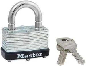 Master Lock 500KABRK #197 laminierter Stahl vorgeschaltetes Vorhängeschloss 1-3/4 Zoll (4 Stück) - Bild 1 von 3