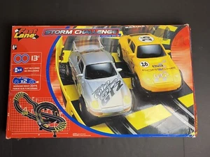 Fast Lane Storm Challenge OCC Electric Slot Car Set Rare Porsche GTR Dad Gift - Picture 1 of 5
