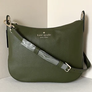 New Kate Spade Rosie Large Crossbody Pebbled Leather Enchanted Green - Picture 1 of 6