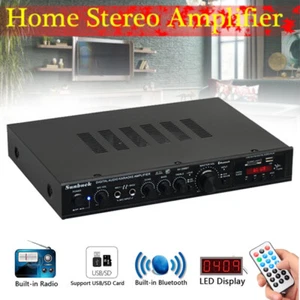 2000W 5CH Bluetooth Stereo Hifi Amplifier AV Power Surround FM Radio For Karaoke - Picture 1 of 11