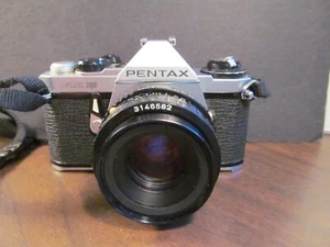 PENTAX ME SUPER SMC Pentax M f/50mm 1:2 fixed ASAHI lens 35mm film camera TESTED - Picture 1 of 11