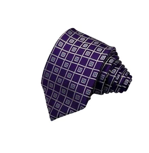 Donald J. Trump Signature Collection Seidenkrawatte lila geometrisches Muster - Bild 1 von 4