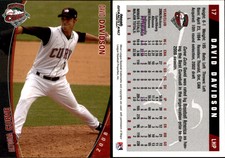 David Davidson 2008 Grandstand Altoona Curve #NNO RC Card *AutographDen*