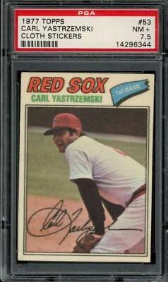 1977 Topps Cloth #53 Carl Yastrzemski PSA 7.5 Red Sox  (6344) - Image 1 of 2