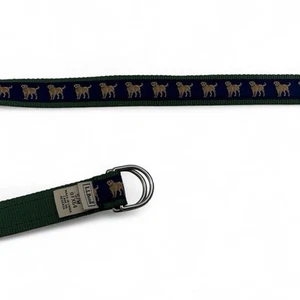 Vintage LL Bean Dog Belt In Green And Blue - Picture 1 of 4