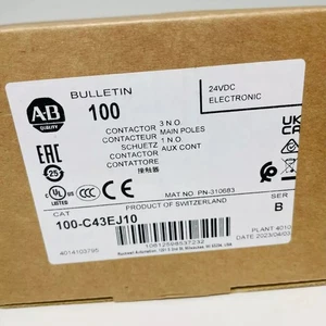 100-C43EJ10 New Allen Bradley IEC 43A Contactor 24VDC 100C43EJ10 Factory Sealed - Bild 1 von 3
