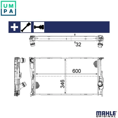 RADIATOR ENGINE COOLING CR 1083 000S FOR BMW X1/SUV/E84/SAV N47D20D/B/C/A 2.0L - Image 1 of 4