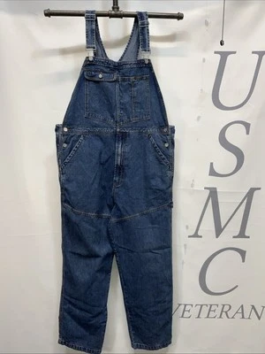  Mens Calvin Klein Vintage Urban Wear Denim Carpenters Bib Overalls Size  Large  - Image 1 of 4