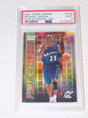  MICHAEL JORDAN PSA 9 MINT 2001 FAST & FURIOUS REFRACTOR #FF05  - Image 1 of 2