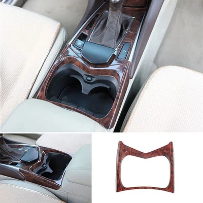 Para Cadillac SRX 2010-15 Madera Grano Consola Media Portavasos de Agua Marco Embellecedores Foto 1 de 4