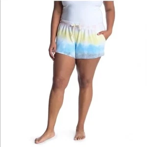 THEO & SPENCE Tie-Dye V-Neck Drawstring Shorts Size L - Picture 1 of 6