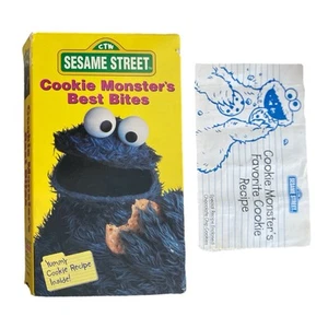 Sesame Street Cookie Monsters Best Bites VHS Tape 1995 Cartoon With Recipe Rare - Imagen 1 de 6