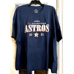 CAMISETA ADULTO HOUSTON ASTROS AL CHAMPION 2021 Serie Mundial Azul - Talla 3XL - Imagen 1 de 6