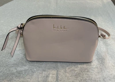 Nicole Miller NY Crossbody Shoulder Bag Pink Rose Faux Textured Leather - Image 1 of 4