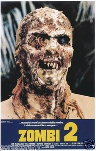 ZOMBIE aka Zombi 2 Movie Poster Horror Cult Dawn of the Dead Lucio Fulci - Picture 1 of 1
