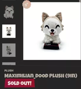 Youtooz * Maximilian_Dood * Plush 9" * NEW In Bag * Sold out * In hand - Picture 1 of 4